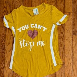 Lily Bleu Mustard Tee with Glitter Heart